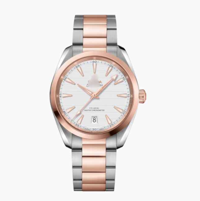 OMGA Seamaster Aqua Terra – Stripe White Rose Gold
