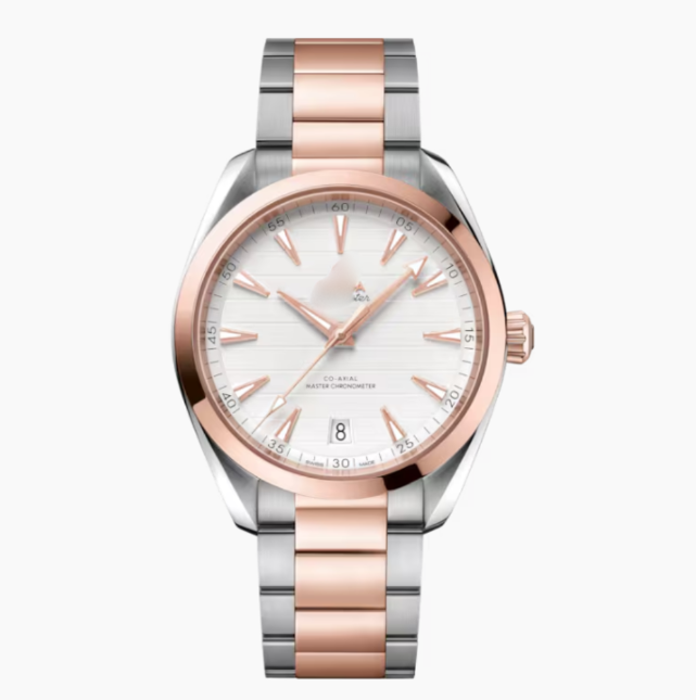 OMGA Seamaster Aqua Terra – Stripe White Rose Gold