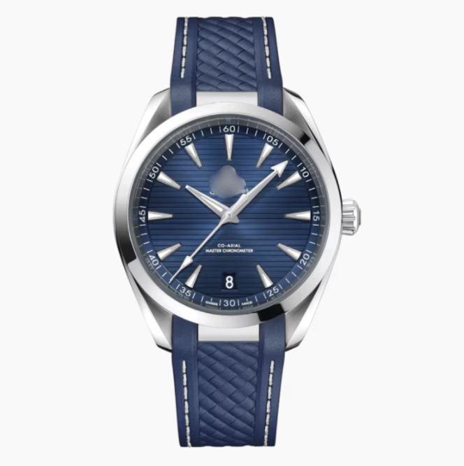 OMGA Seamaster Aqua Terra – Blue Dial (Rubber Strap)