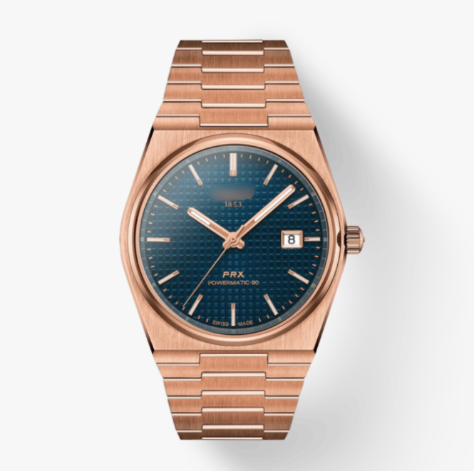 Tssot PRX Powermatic 80 - Dark Blue Dial / Rose Gold