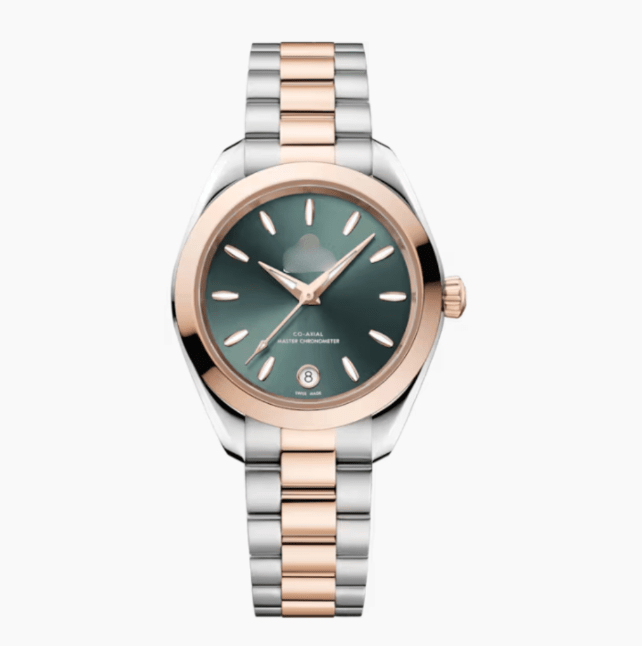 OMGA Seamaster Aqua Terra – Green Rose Gold - Top Baltic Watches