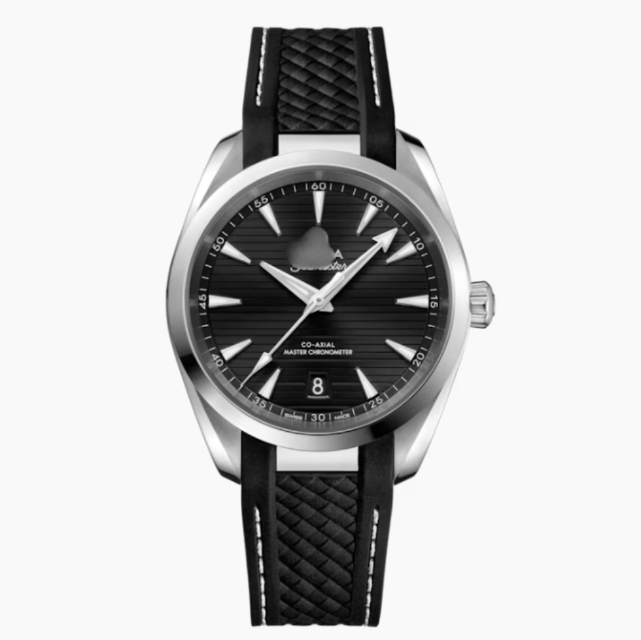 OMGA Seamaster Aqua Terra – Stripe Black / Rubber Strap - Top Baltic Watches
