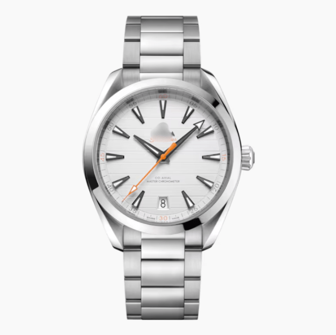 OMGA Seamaster Aqua Terra – Stripe White Orange - Top Baltic Watches