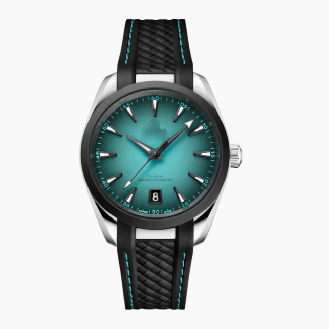 OMGA Seamaster Aqua Terra – Turquoise / Rubber Strap - Top Baltic Watches