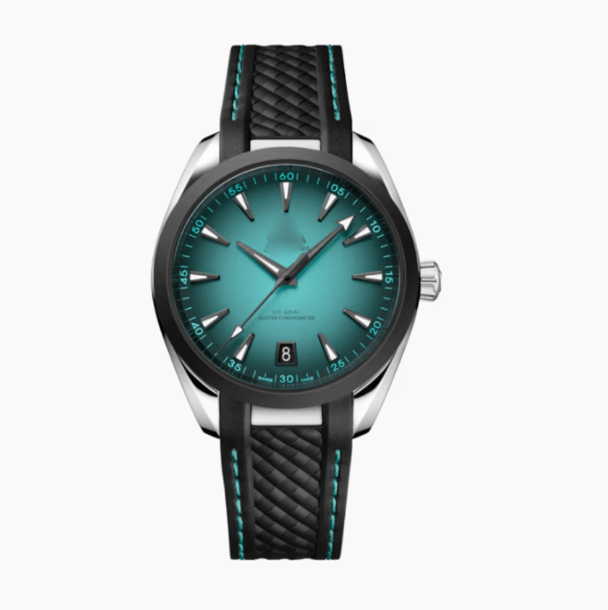 OMGA Seamaster Aqua Terra – Turquoise / Rubber Strap - Top Baltic Watches