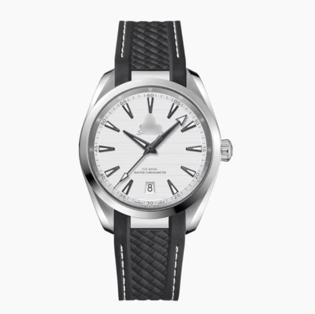 OMGA Seamaster Aqua Terra – White / Rubber Strap - Top Baltic Watches